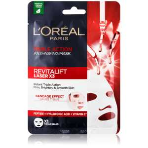 L'Oréal Paris Revitalift Laser X3 Pleťová maska proti stárnutí s trojím účinkem, 28g