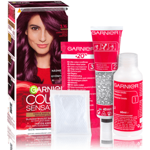 Garnier Color Sensation  permanentní barva na vlasy 3.16 tmavá ametystová, 60+40+10ml