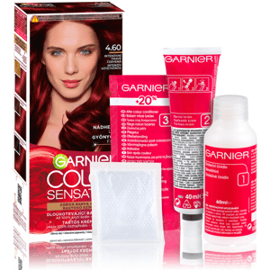 Garnier Color Sensation  permanentní barva na vlasy 4.60 intenzivní tmavě červená,60+40+10ml