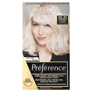 L'Oréal Paris Préférence permanentní barva na vlasy 10.21 Stockholm-velmi velmi světlá perlová blond, 60+90+54 ml