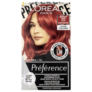 L'Oréal Paris Préférence Vivid Colors permanentní barva na vlasy 8.624 Montmartre - Bright Red, 60+90+54 ml