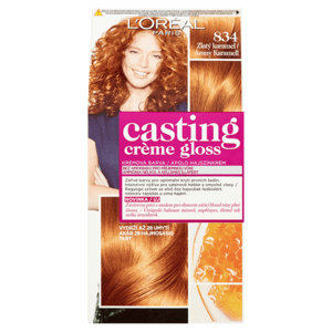 L'Oréal Paris Casting Creme Gloss semipermanentní barva na vlasy  834 zlatý karamel,  48+72+60ml
