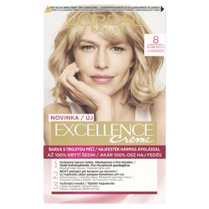 L'Oréal Paris Excellence Créme permanentní barva na vlasy  8 blond světlá, 72+48+12+60 ml