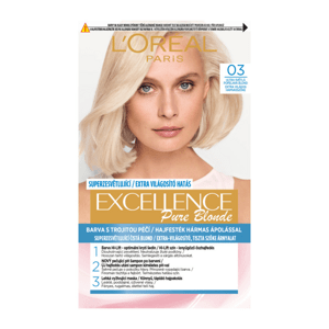 L´Oréal Paris Excellence Créme  permanentní barva na vlasy 03 Ultra světlá popelavá blond, 72+48+12+60 ml