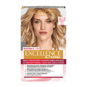 L'Oréal Paris Excellence Créme permanentní barva na vlasy 8.13 Blond světlá béžová 72+48+12+60 ml