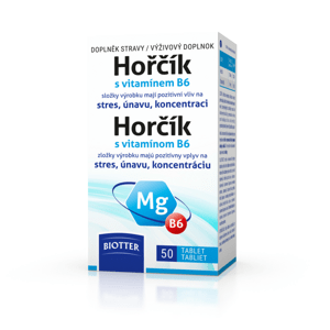 Biotter Hořčík s Vitamíne B6 50 tablet 35g
